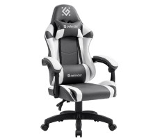 Игровое кресло Fortune Серый/белый,класс 4,PU DEFENDER