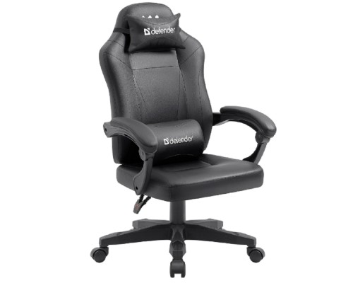 [Офисные кресла] Игровое кресло Master Черный,полиуретан,50мм DEFENDER