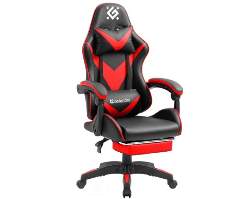 [Офисные кресла] Игровое кресло Minion Чер/Крас,класс 4,PU,подножка DEFENDER
