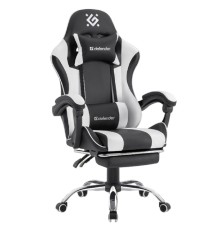 Игровое кресло Tios Чер/бел,класс3,PU,подножка DEFENDER (64055)