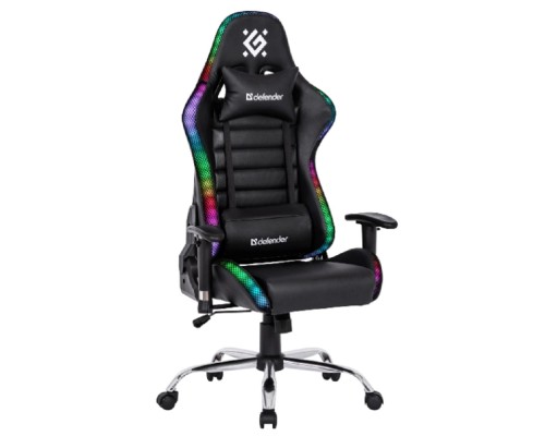 [Офисные кресла] Игровое кресло Ultimate Черный,Light,полиуретан,60мм DEFENDER