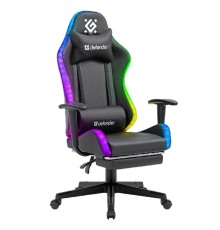 Игровое кресло Watcher Черный,подсветка,полиуретан DEFENDER