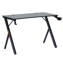 Игровой компьютерный стол AroX подвес кружк+гарн,черн,МДФ,RGB DEFENDER (64076)