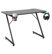 Игровой компьютерный стол Black Scorpion подвес кружки+гарн., черн. DEFENDER (64236)
