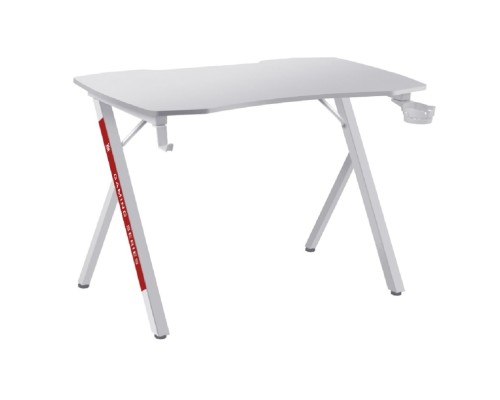 [Офисные кресла] Игровой компьютерный стол Chrono подвес кружк+гарн,белый,МДФ DEFENDER