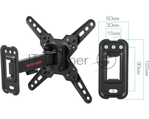Кронштейн Arm media MARS-7 black, 15 шт/уп. Кр. стал. наст. для TV 20