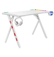 Игровой компьютерный стол Infinity RGB,подвес круж+гарн.,бел,120 DEFENDER