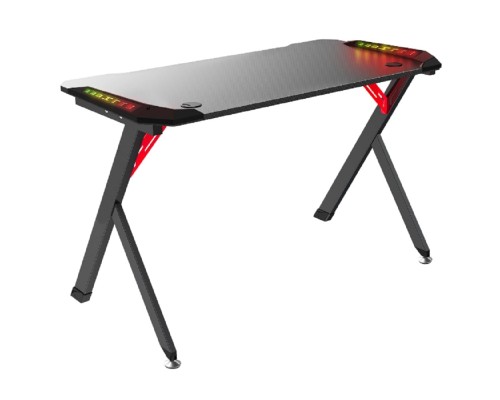 [Офисные кресла] Игровой компьютерный стол Spirit RGB,подвес круж+гарн.,черн,120 DEFENDER (64389)