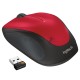 Мышь беспроводная Logitech M235 красный/черный, 1000 dpi, радиоканал, USB, кнопки - 3