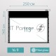 Экран для проектора S'OK SCPSMT-250x140FG-ED60, 113