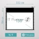 Экран для проектора S'OK SCPSMT-332x186ED30-GR  150 