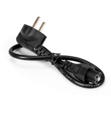 Exegate EX297813RUS Кабель питания ноутбуков ExeGate Power PC5-0,5P (Евровилка Schuko->C5, VDE-250V-3*0.5mm2, медь, черный, 6A, 0.5м)