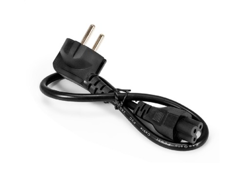 [кабели] Exegate EX297813RUS Кабель питания ноутбуков ExeGate Power PC5-0,5P (Евровилка Schuko->C5, VDE-250V-3*0.5mm2, медь, черный, 6A, 0.5м)