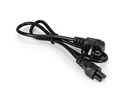 [кабели] Exegate EX297818RUS Кабель питания ноутбуков ExeGate Special PC5-7,5S (Евровилка Schuko->C5, 3*0.75mm2, CCA, черный, 0.75м)