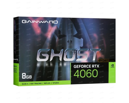 Видеокарта Gainward RTX4060 GHOST OC 8GB GDDR6 128bit 3-DP HDMI