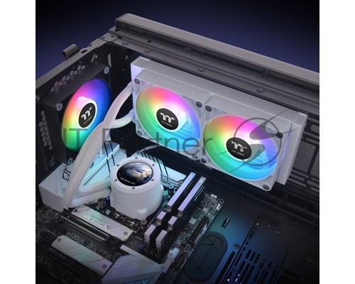 Система водяного охлаждения Thermaltake TH240 V2 Ultra Snow ARGB Soc-AM5/AM4/1200/1700/1851 белый 4-pin 25.8dB Al+Cu LCD Ret (CL-W404-PL12SW-A) Система водяного охлаждения Thermaltake TH240 V2 Ultra Snow ARGB Soc-AM5/AM4/1200/1700/1851 белый 4-pin 25.8dB Al+Cu LCD Ret (CL-W404-PL12SW-A)