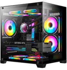 Компьютерный корпус Bloody BD-CC105 черный без БП mATX 5x120mm 1xUSB2.0 1xUSB3.0 audio bott PSU