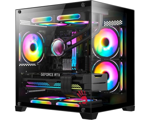 Компьютерный корпус Bloody BD-CC105 черный без БП mATX 5x120mm 1xUSB2.0 1xUSB3.0 audio bott PSU