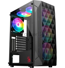Компьютерный корпус Bloody BD-CC107F черный без БП ATX 4x120mm 1xUSB3.0 audio bott PSU