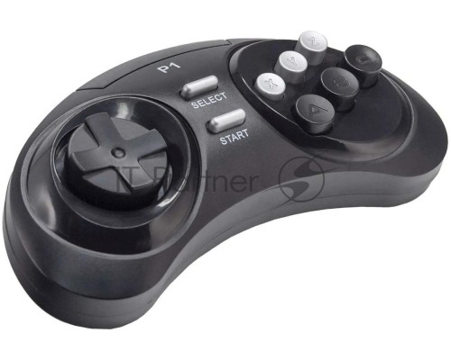 Джойстик беспроводной Retro Genesis Controller 16 Bit для HD Ultra, P1 черный Джойстик беспроводной Retro Genesis Controller 16 Bit для HD Ultra, P1 черный
