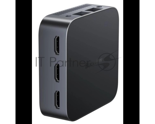 Мини ПК Blackview MP80 (Intel N5095) 16+1TB, 512GB, WIFI a/b/g/n/ac, Bluetooth 4.2, Win11 Pro, USB3.0, HDMI 1.4b Type A *2, RJ45*1, 5.5/2.1mm DC Jack *1, 3.5mm Phone Jack*1, Colour: Black