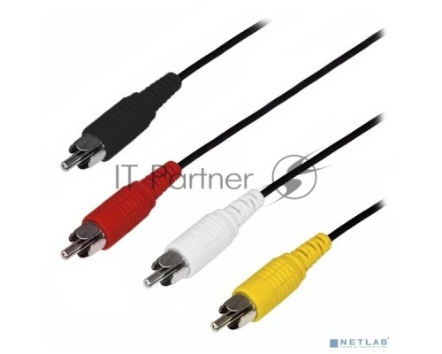 Шнур Rexant (17-0205) 3х3 RCA 5М