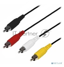 Шнур Rexant (17-0207) 3х3 RCA 10М