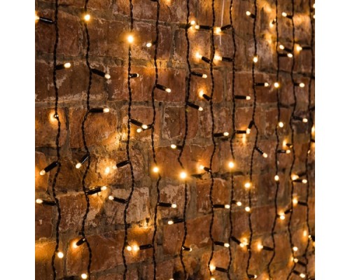 [Новогодние светоукрашения] Neon-Night (235-286) Гирлянда Светодиодная Занавес 2Х0,8М 160 Led Теплый Белый Черный Пвх Ip65 Постоянное Свечение 230В Нужен Блок 303-500