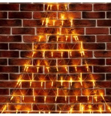 Neon-Night (215-056) Гирлянда Светодиодная Сеть Треугольная 1,5Х2Х2М 136 Led Теплый Белый Прозрачный Пвх Ip65 Свечение С Динамикой 230В Контроллер В Комплекте