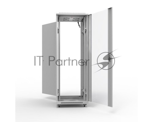 Шкаф серверный NTSS Премиум NTSS-R47U60100GS, напольный 47U 600x1000мм пер.дв.стекл металл 900кг серый 2210мм IP20