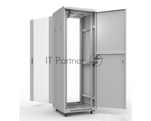 Шкаф серверный NTSS Премиум NTSS-R47U60100GS, напольный 47U 600x1000мм пер.дв.стекл металл 900кг серый 2210мм IP20