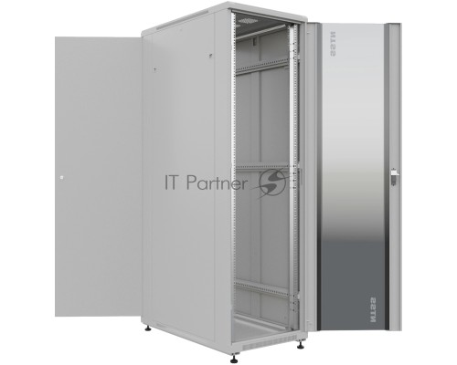 Шкаф серверный NTSS Премиум NTSS-R47U60100GS, напольный 47U 600x1000мм пер.дв.стекл металл 900кг серый 2210мм IP20