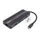 Док-станция HIPER Docking station USB-C HUB 11in1 (1*USB-C 100W PD, 2*HDMI 4K@60Hz, 1*DP 4K@60Hz, 2*USB-A 3.0 (5Gbps data), 1*USB-C 3.0 (5Gbps data), 1*microSD, 1*SD, 1*3.5mm audio, 1*RJ45 Gb)
