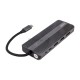 Док-станция HIPER Docking station USB-C HUB 11in1 (1*USB-C 100W PD, 2*HDMI 4K@60Hz, 1*DP 4K@60Hz, 2*USB-A 3.0 (5Gbps data), 1*USB-C 3.0 (5Gbps data), 1*microSD, 1*SD, 1*3.5mm audio, 1*RJ45 Gb)