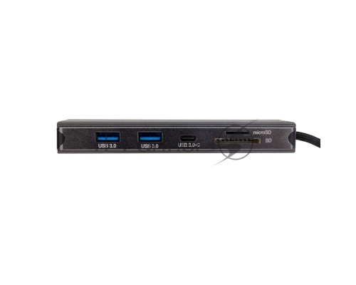 Док-станция HIPER Docking station USB-C HUB 11in1 (1*USB-C 100W PD, 2*HDMI 4K@60Hz, 1*DP 4K@60Hz, 2*USB-A 3.0 (5Gbps data), 1*USB-C 3.0 (5Gbps data), 1*microSD, 1*SD, 1*3.5mm audio, 1*RJ45 Gb)