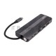 Док-станция HIPER Docking station USB-C HUB 11in1 (1*USB-C 100W PD, 2*HDMI 4K@60Hz, 1*DP 4K@60Hz, 2*USB-A 3.0 (5Gbps data), 1*USB-C 3.0 (5Gbps data), 1*microSD, 1*SD, 1*3.5mm audio, 1*RJ45 Gb)