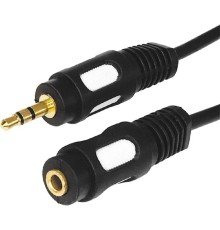 Rexant (17-4015) Шнур Стерео 3,5мм гнездо - Стерео 3,5мм штекер, 3м, Gold