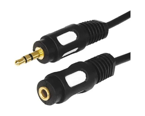 [кабели] Rexant (17-4016) Шнур Стерео 3,5мм гнездо - Стерео 3,5мм штекер, 5м, Gold