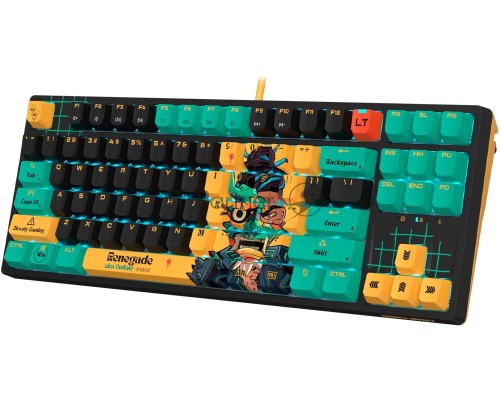 Клавиатура A4Tech Bloody AT87 Renegade механическая черный/зеленый USB for gamer LED