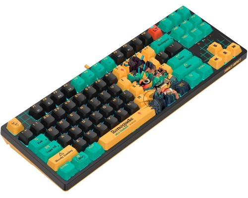 Клавиатура A4Tech Bloody AT87 Renegade механическая черный/зеленый USB for gamer LED