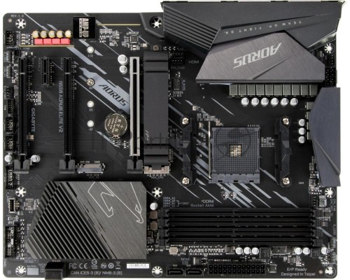 Материнская плата Gigabyte B550 AORUS ELITE V2, Socket AM4, AMD B550, 4xDDR4-3200, HDMI+DP, 3xPCI-Ex16, 1xPCI-Ex1, 4xSATA3(RAID 0/1/10), 2xM.2, 8 Ch Audio, 2,5GLan, (2+4)xUSB2.0, (6+2)xUSB3.2, ATX, RTL {8} (809898)