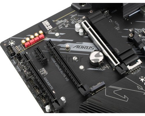 Материнская плата Gigabyte B550 AORUS ELITE V2, Socket AM4, AMD B550, 4xDDR4-3200, HDMI+DP, 3xPCI-Ex16, 1xPCI-Ex1, 4xSATA3(RAID 0/1/10), 2xM.2, 8 Ch Audio, 2,5GLan, (2+4)xUSB2.0, (6+2)xUSB3.2, ATX, RTL {8} (809898)