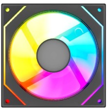 Powercase Вентилятор (M52-12 ARGB) Black 120x120x25mm (PWM, 100шт./кор, 4pin PWM (M+F)+ 3pin ARGB (M+F), 600-1800±10% об/мин) Bulk