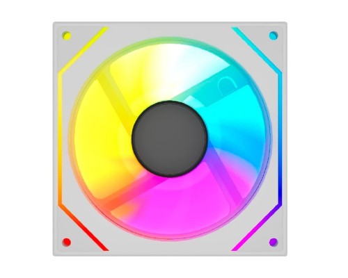 [Вентиляторы] Powercase Вентилятор (M52-12W ARGB) White120x120x25mm (PWM, 100шт./кор, 4pin PWM (M+F)+ 3pin ARGB (M+F), 600-1800±10% об/мин) Bulk