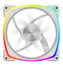 Powercase Вентилятор (M55-12W ARGB) White 120x120x25mm (PWM, 100шт./кор, 4pin PWM (M+F)+ 3pin ARGB (M+F), 600-1800±10% об/мин) Bulk