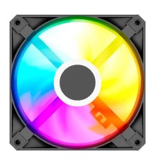 Powercase Вентилятор (M56-12 ARGB) Black 120x120x25mm (PWM, 100шт./кор, 4pin PWM (M+F)+ 3pin ARGB (M+F), 700-1500±10% об/мин) Bulk