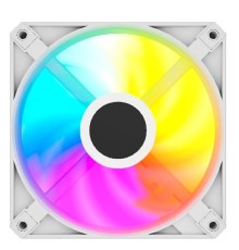 Powercase Вентилятор (M56-12W ARGB) White 120x120x25mm (PWM, 100шт./кор, 4pin PWM (M+F)+ 3pin ARGB (M+F), 700-1500±10% об/мин) Bulk