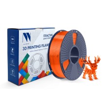 Филамент NVPRINT PLA+ Trasparent Orange для 3D печати диаметр 1.75мм  длина 330 метров  масса 1 кг