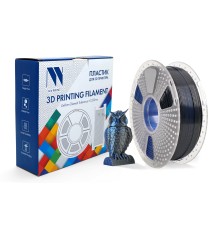 Филамент NVPRINT Silk PLA+  Black/Blue  для 3D печати диаметр 1.75мм  длина 330 метров  масса 1 кг