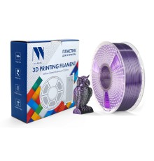 Филамент NVPRINT Silk PLA+  Black/Purple  для 3D печати диаметр 1.75мм  длина 330 метров  масса 1 кг